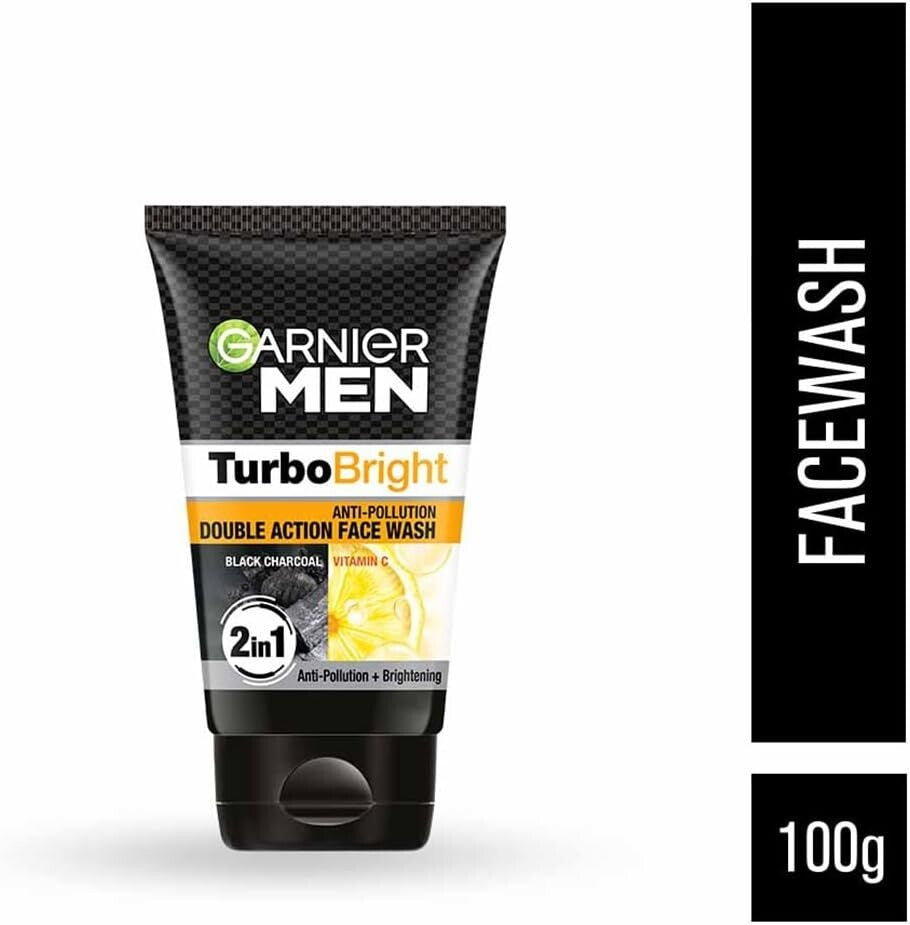 Garnier Men Power White Anti-Pollution Double Action Facewash, 100Gm